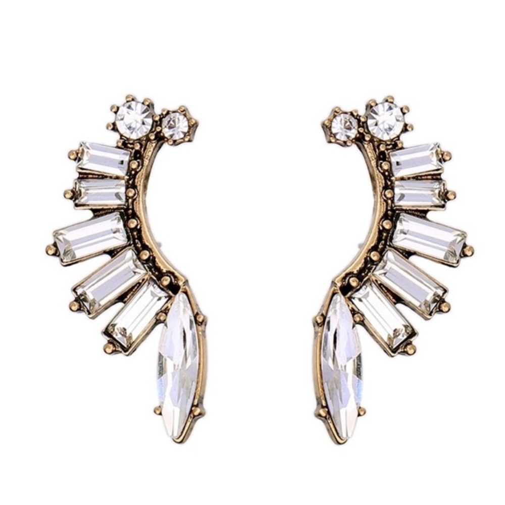 Angel Wings Crystal Statement earrings
